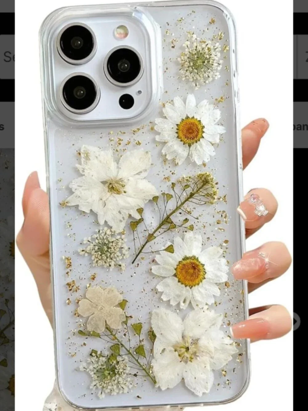 LSEEKA iPhone 16 Pro Max Clear Case Flowers